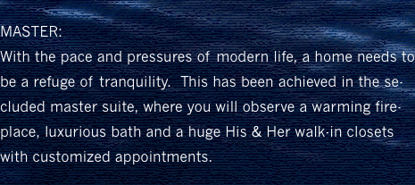  MASTER:&nbsp; With the pace and pressures of modern life, a home ne