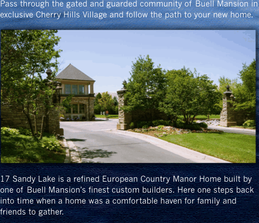 Pass through the gated and guarded community of Buell Mansion i