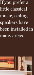 If you prefer a little classical music, ceiling speakers have b