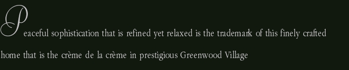 Peaceful sophistication that is refined yet relaxed is the trad