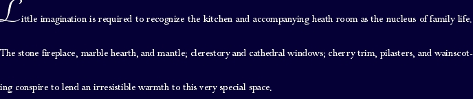 Little imagination is required to recognize the kitchen and acc