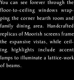 You can see forever through the floor-to-ceiling windows wrappi